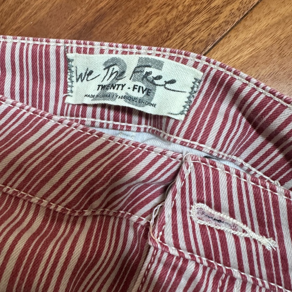 We The Free Red and White Striped Pants - Picture 4 of 5